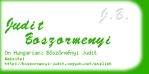 judit boszormenyi business card