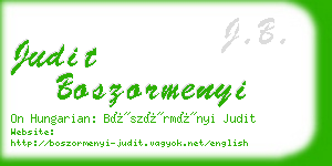 judit boszormenyi business card